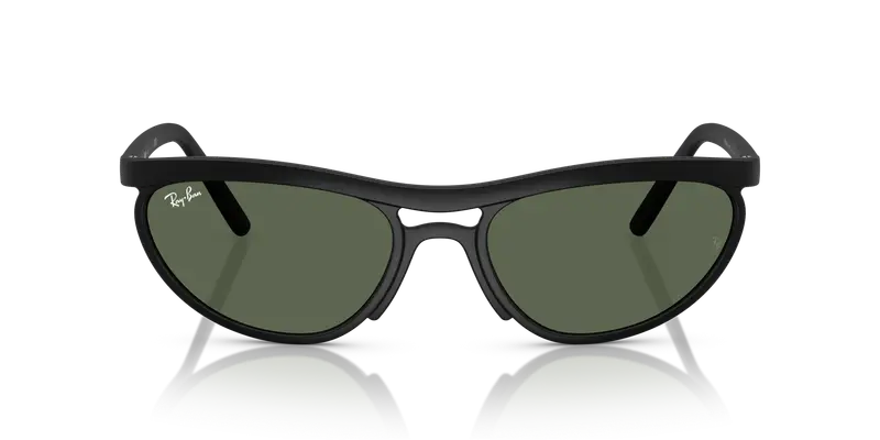 Ray - Ban Unisex RB4453 601S71 Occhiali da sole Peek Nero Verde Pillow Normale miniatura 2