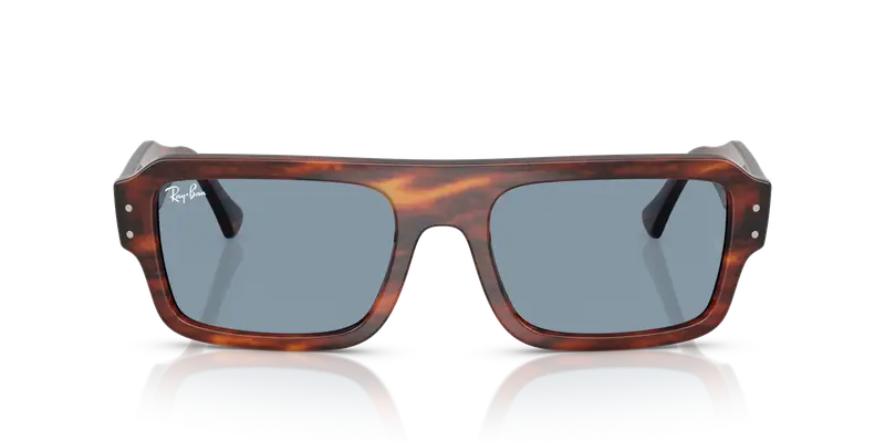 Ray - Ban Unisex RB4454 LUKAS 139856 Occhiali da sole Acetato Marrone Blu Squadrata Normale miniatura 2