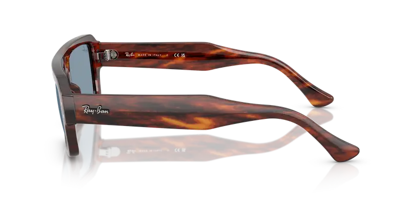 Ray - Ban Unisex RB4454 LUKAS 139856 Occhiali da sole Acetato Marrone Blu Squadrata Normale miniatura 3