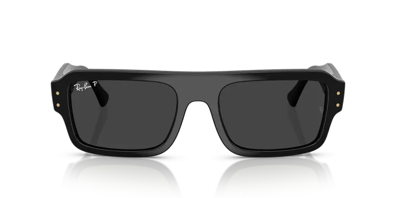 Ray - Ban Unisex RB4454 LUKAS 667748 Occhiali da sole Acetato Nero Grigio Squadrata Polarizzata miniatura 2