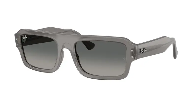 Ray - Ban Unisex RB4454 LUKAS 680571 Occhiali da sole Acetato Grigio Grigio Squadrata Normale Sfumato