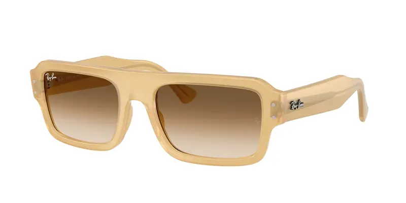 Ray - Ban Unisex RB4454 LUKAS 680651 Occhiali da sole Acetato Marrone Marrone Squadrata Normale Sfumato