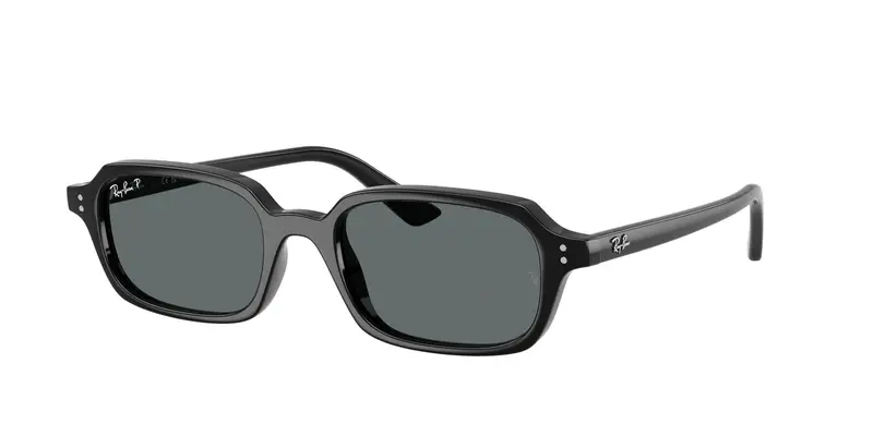Ray - Ban Unisex RB4455 ZURI 667781 Occhiali da sole Iniettato Nero Grigio Pillow Polarizzata