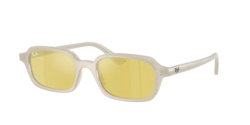 Ray - Ban Unisex RB4455 ZURI 68086D Occhiali da sole Iniettato Bianco Giallo Pillow Normale