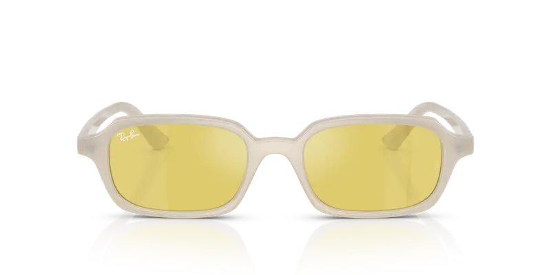 Ray - Ban Unisex RB4455 ZURI 68086D Occhiali da sole Iniettato Bianco Giallo Pillow Normale miniatura 2