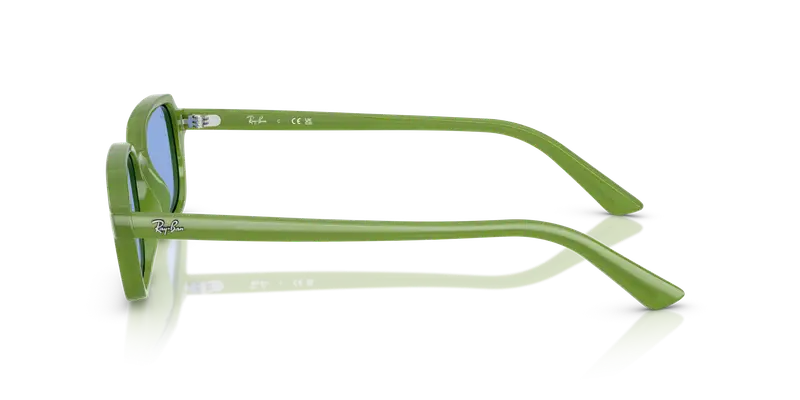 Ray - Ban Unisex RB4455 ZURI 681080 Occhiali da sole Iniettato Verde Blu Pillow Normale miniatura 3