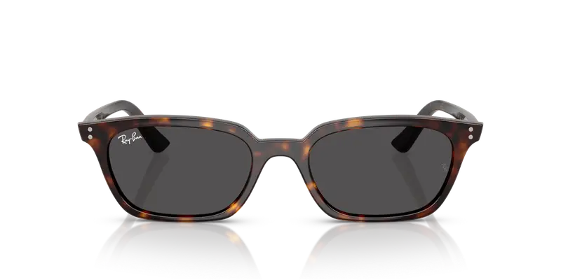 Ray - Ban Unisex RB4456 ZAYA 135987 Occhiali da sole Iniettato Tartaruga Grigio Pillow Normale miniatura 2