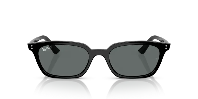 Ray - Ban Unisex RB4456 ZAYA 667781 Occhiali da sole Iniettato Nero Grigio Pillow Polarizzata miniatura 2