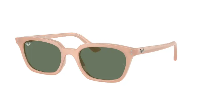 Ray - Ban Unisex RB4456 ZAYA 681182 Occhiali da sole Iniettato Rosa Verde Pillow Normale