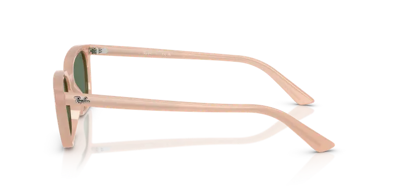 Ray - Ban Unisex RB4456 ZAYA 681182 Occhiali da sole Iniettato Rosa Verde Pillow Normale miniatura 3