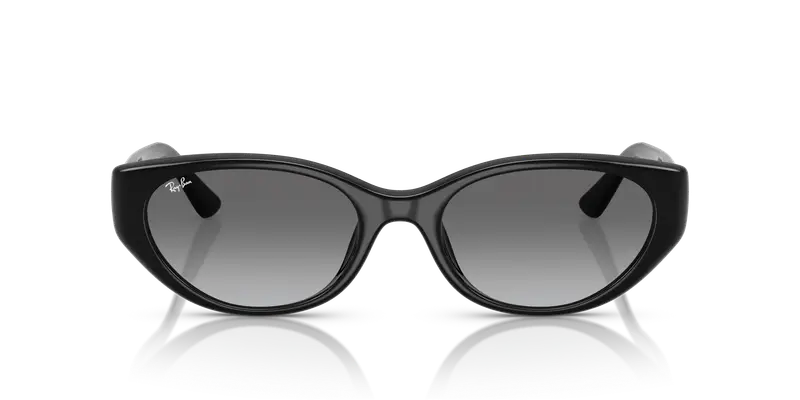 Ray - Ban Unisex RB4457D 667711 Occhiali da sole Iniettato Nero Grigio Pillow Normale Sfumato miniatura 2