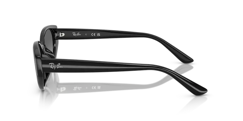 Ray - Ban Unisex RB4457D 667711 Occhiali da sole Iniettato Nero Grigio Pillow Normale Sfumato miniatura 3