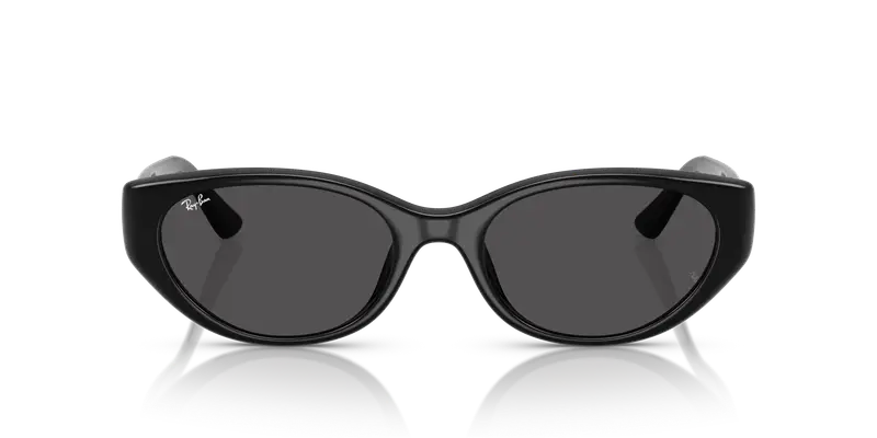 Ray - Ban Unisex RB4457D 667787 Occhiali da sole Iniettato Nero Grigio Pillow Normale miniatura 2