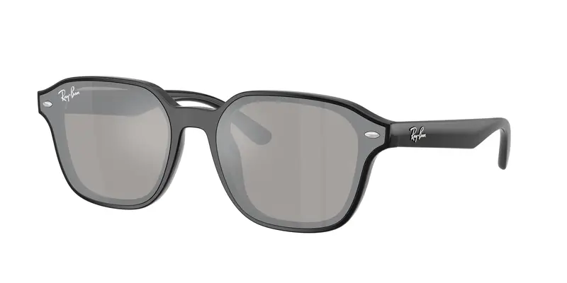 Ray - Ban Unisex RB4458D  601/6V Occhiali da sole Nylon Nero Grigio Squadrata Specchiate