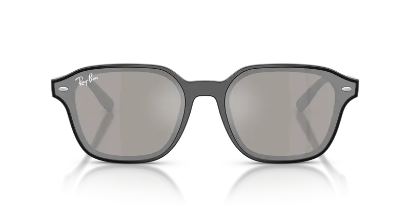 Ray - Ban Unisex RB4458D 601/6V Occhiali da sole Nylon Nero Grigio Squadrata Specchiate miniatura 2