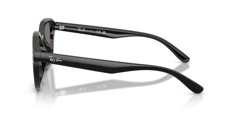 Ray - Ban Unisex RB4458D 601/6V Occhiali da sole Nylon Nero Grigio Squadrata Specchiate miniatura 3