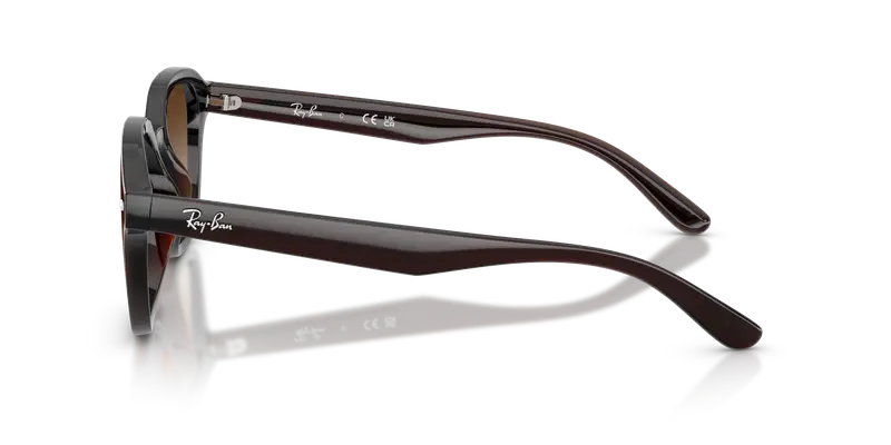 Ray - Ban Unisex RB4458D 714/13 Occhiali da sole Nylon Marrone Marrone Squadrata Normale Sfumato miniatura 3