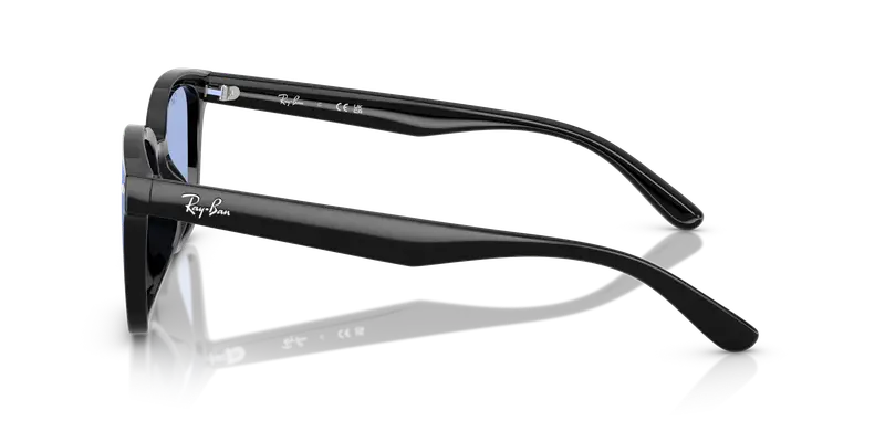 Ray - Ban Unisex RB4461D 601/80 Occhiali da sole Nylon Nero Blu Squadrata Normale miniatura 3