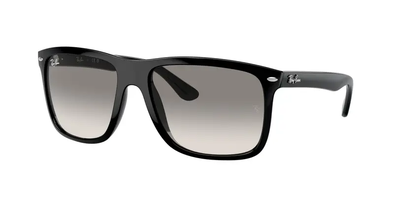 Ray - Ban Unisex RB4547 BOYFRIEND TWO 601/32 Occhiali da sole Iniettato Nero Grigio Squadrata Normale Sfumato