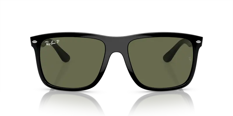 Ray - Ban Unisex RB4547 BOYFRIEND TWO 601/58 Occhiali da sole Iniettato Nero Verde Squadrata Polarizzata miniatura 2