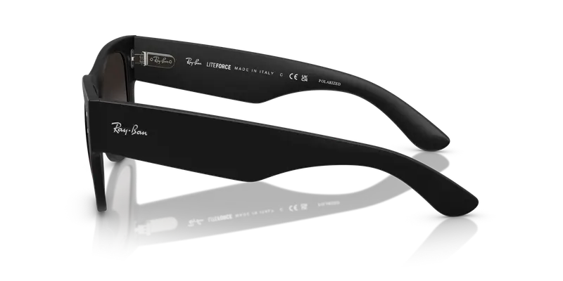 Ray - Ban Unisex RB4840S 601ST3 Occhiali da sole Peek Nero Grigio Squadrata Polarizzata miniatura 3