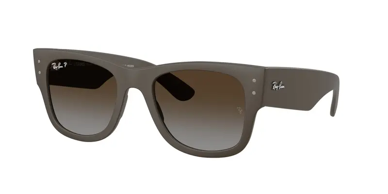 Ray - Ban Unisex RB4840S 6124T5 Occhiali da sole Peek Marrone Marrone Squadrata Polarizzata Sfumato