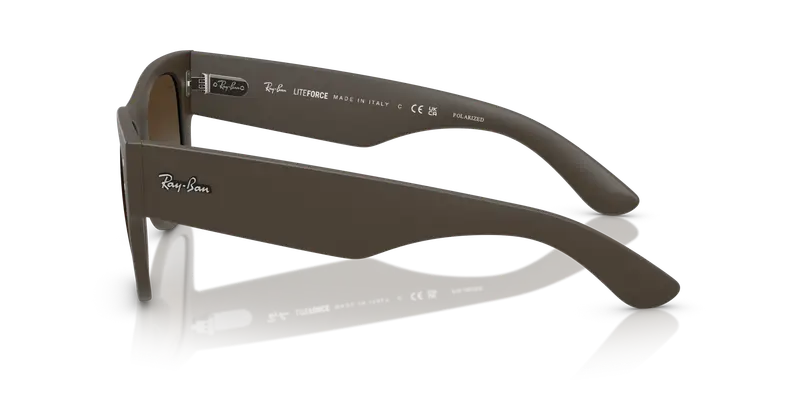 Ray - Ban Unisex RB4840S 6124T5 Occhiali da sole Peek Marrone Marrone Squadrata Polarizzata Sfumato miniatura 3