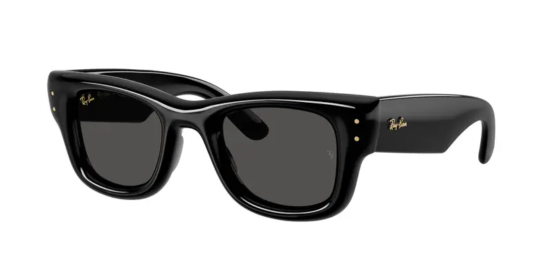 Ray - Ban Unisex RB4940 WAYFARER PUFFER 601/87 Occhiali da sole Nylon Nero Nero Squadrata Normale