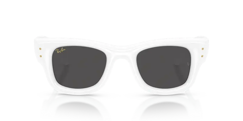Ray - Ban Unisex RB4940 WAYFARER PUFFER 671/87 Occhiali da sole Nylon Bianco Nero Squadrata Normale miniatura 2