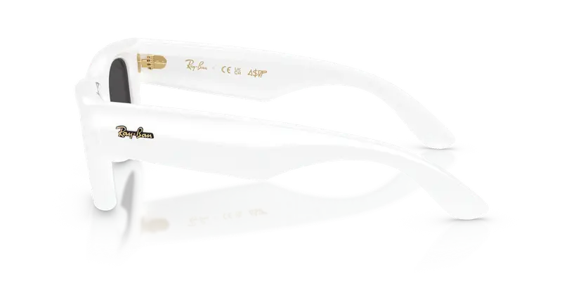 Ray - Ban Unisex RB4940 WAYFARER PUFFER 671/87 Occhiali da sole Nylon Bianco Nero Squadrata Normale miniatura 3