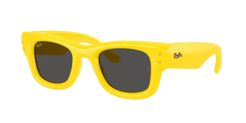 Ray - Ban Unisex RB4940 WAYFARER PUFFER 683087 Occhiali da sole Nylon Giallo Nero Squadrata Normale