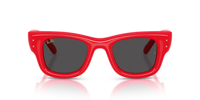 Ray - Ban Unisex RB4940 WAYFARER PUFFER 683187 Occhiali da sole Nylon Rosso Nero Squadrata Normale miniatura 2