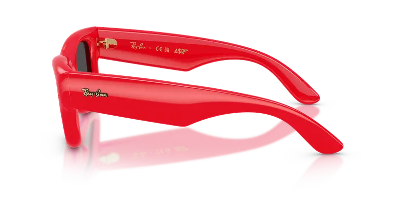 Ray - Ban Unisex RB4940 WAYFARER PUFFER 683187 Occhiali da sole Nylon Rosso Nero Squadrata Normale miniatura 3