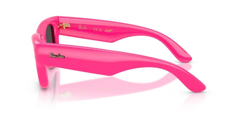 Ray - Ban Unisex RB4940 WAYFARER PUFFER 683287 Occhiali da sole Nylon Rosa Nero Squadrata Normale miniatura 3