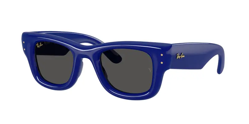 Ray - Ban Unisex RB4940 WAYFARER PUFFER 683387 Occhiali da sole Nylon Blu Nero Squadrata Normale
