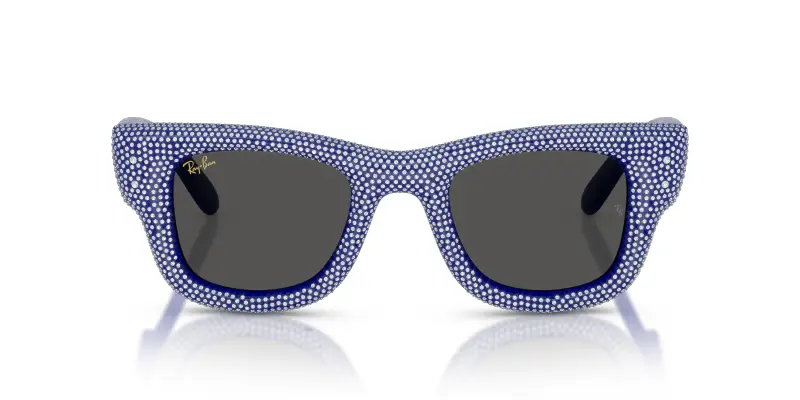 Unisex RB4940BP WAYFARER PUFFER 686787 Occhiali da sole Nylon Blu Squadrata Normale miniatura 3