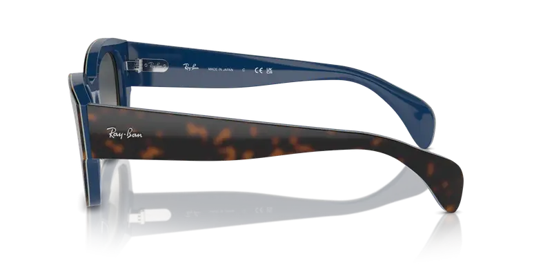 Ray - Ban Unisex RB7681S JORGE 140171 Occhiali da sole Acetato Blu Grigio Squadrata Normale Sfumato miniatura 3