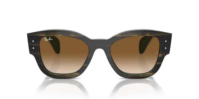 Ray - Ban Unisex RB7681S JORGE 140251 Occhiali da sole Acetato Verde Marrone Squadrata Normale Sfumato miniatura 2