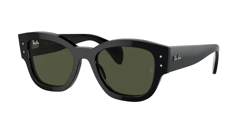 Ray - Ban Unisex RB7681S JORGE 901/31 Occhiali da sole Acetato Nero Verde Squadrata Normale