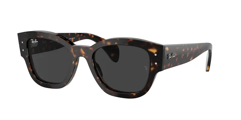 Ray - Ban Unisex RB7681S JORGE 902/48 Occhiali da sole Acetato Tartaruga Nero Squadrata Polarizzata Antiriflesso