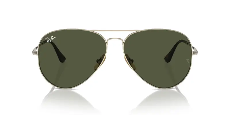Unisex RB8089 AVIATOR TITANIUM 926531 Occhiali da sole Titanio Oro Verde Pilot Normale miniatura 3