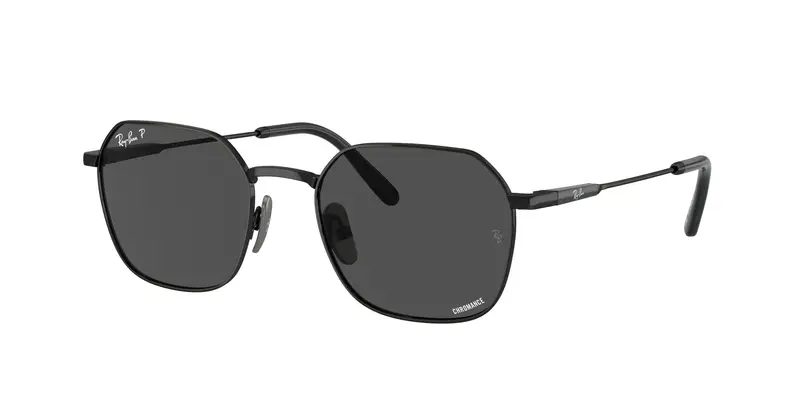 Ray - Ban Unisex RB8094 JIM TITANIUM 9267K8 Occhiali da sole Titanio Nero Grigio Geometrica Polarizzata