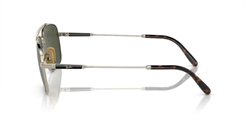 Ray - Ban Unisex RB8096 MICHAEL TITANIUM 926531 Occhiali da sole Metallo Oro Verde Pillow Normale miniatura 3