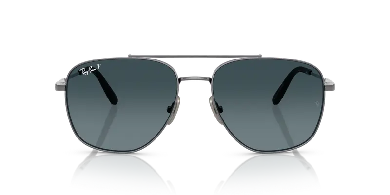 Ray - Ban Unisex RB8097 WILLIAM TITANIUM 165/S3 Occhiali da sole Titanio Grigio Blu Squadrata Polarizzata Sfumato miniatura 2