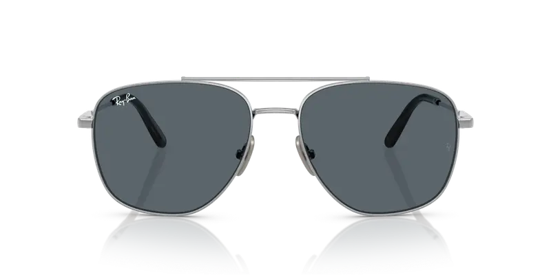 Ray - Ban Unisex RB8097 WILLIAM TITANIUM 9209R5 Occhiali da sole Titanio Argento Blu Squadrata Normale miniatura 2