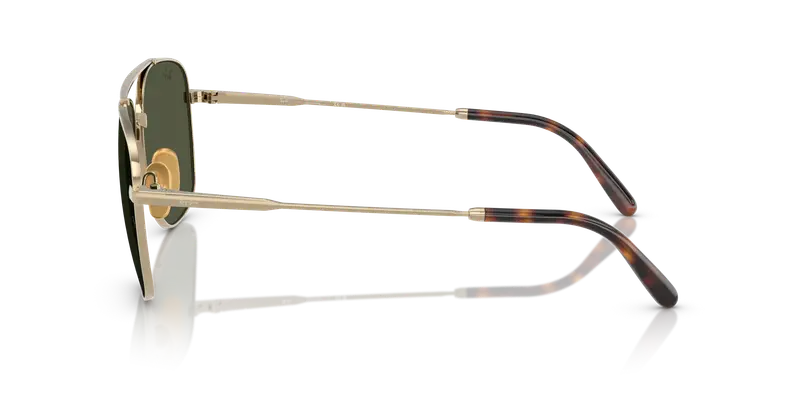 Ray - Ban Unisex RB8097 WILLIAM TITANIUM 926531 Occhiali da sole Titanio Oro Verde G15 Squadrata Normale miniatura 3