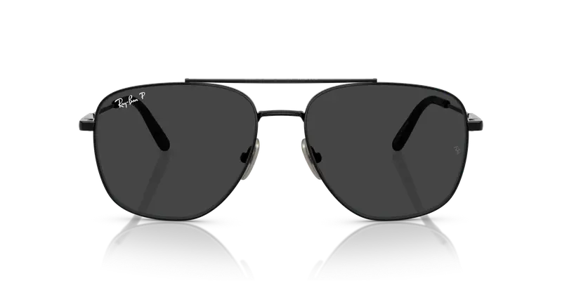 Ray - Ban Unisex RB8097 WILLIAM TITANIUM 926748 Occhiali da sole Titanio Nero Grigio Squadrata Polarizzata miniatura 2