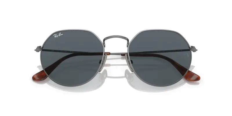 Unisex RB8165 9244R5 Occhiali da sole Titanio Grigio Blu Geometrica Normale miniatura 2