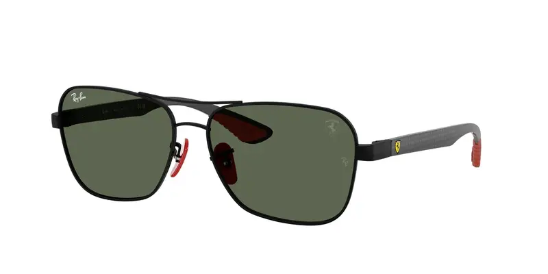 Ray - Ban Unisex RB8336M  F00271 Occhiali da sole Metallo Nero Verde Squadrata Normale