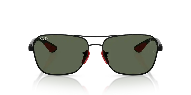 Ray - Ban Unisex RB8336M F00271 Occhiali da sole Metallo Nero Verde Squadrata Normale miniatura 2